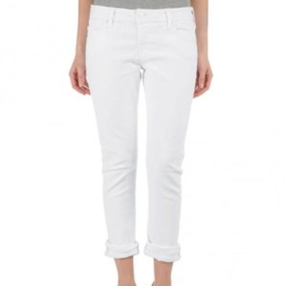 EUC True Religion Brianna Cream Straight Leg Jeans Sz 28 Y2K